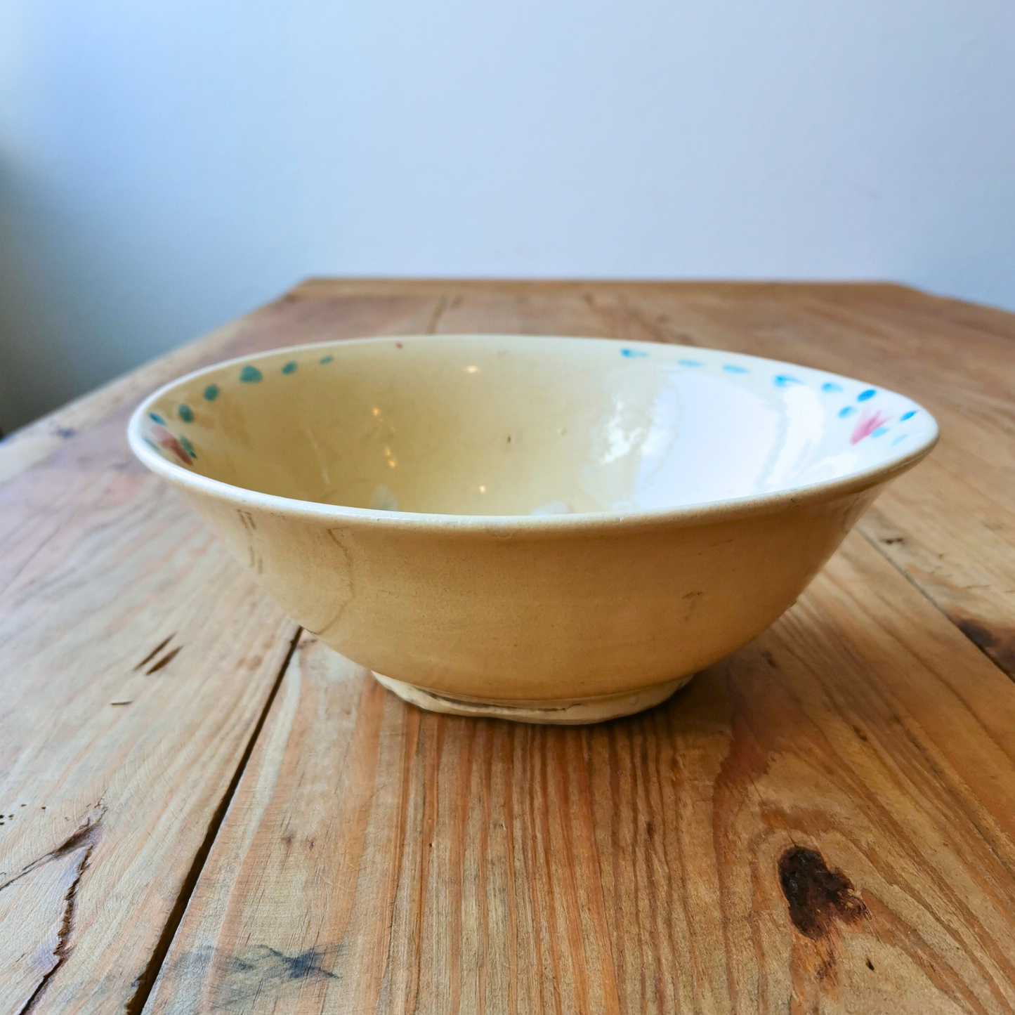 ベトナムヴィンテージ　ソンべ焼き　ライティウ焼き　花柄ボウル　B