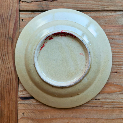 ベトナムヴィンテージ　ソンべ焼き　ライティウ焼き　花柄　中皿A