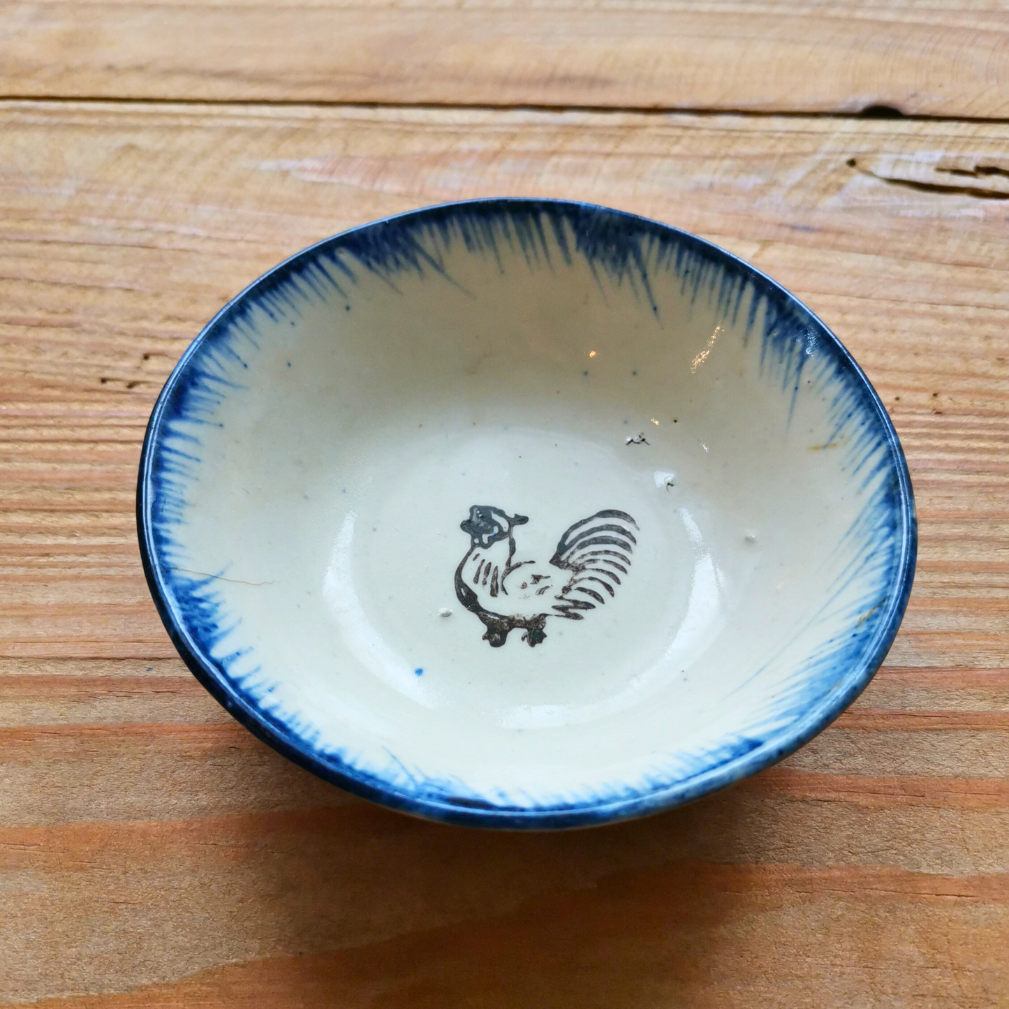 ベトナムヴィンテージ　ソンべ焼き　ライティウ焼き　ニワトリ　　豆鉢A