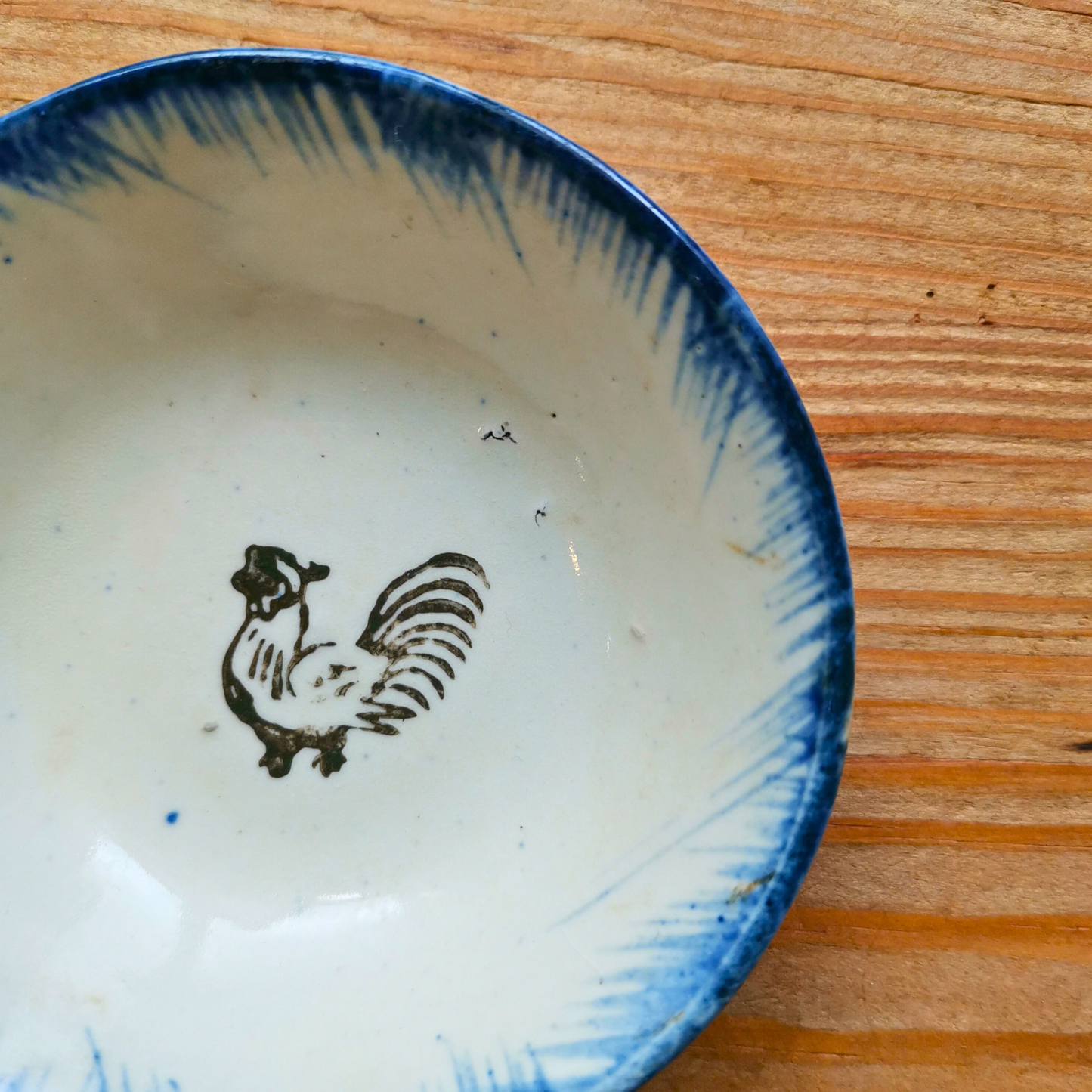 ベトナムヴィンテージ　ソンべ焼き　ライティウ焼き　ニワトリ　　豆鉢A